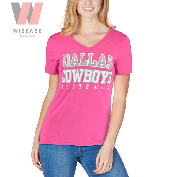Unique NFL Football Team From Texas Pink Womens Dallas Cowboys Shirt.jpg