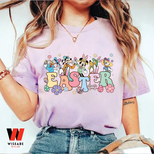 Vintage Disney Mickey And Friends Happy Easter Bunny Eggs Shirt, Last Minute Easter Gifts.jpg
