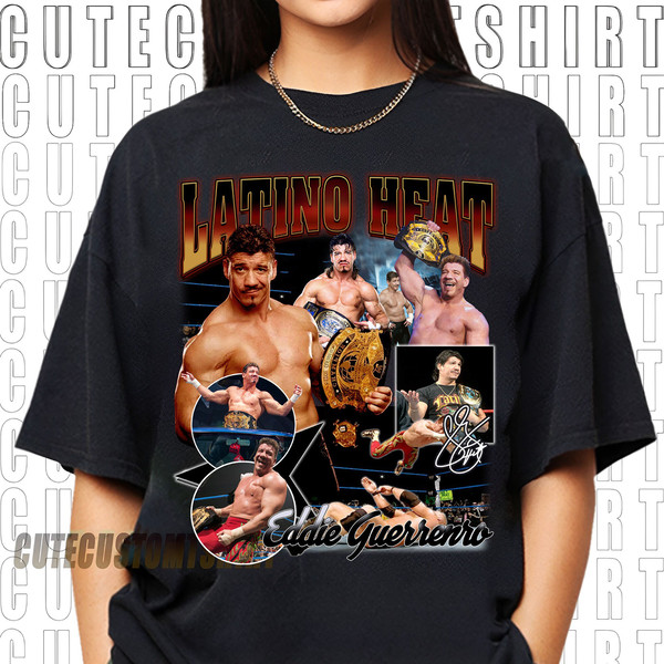 Retro Eddie Guerrero, Eddie Guerrero Vintage T-Shirt, Eddie Guerrero Gift For Women and Man Unisex 90s T-Shirt.jpg