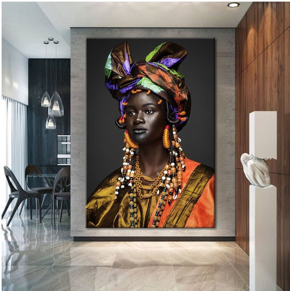 African Woman Canvas Print - African Woman Wall Art - Ethnic Woman Canvas Art - African Home Decor - African Woman Wall Art Decor.jpg