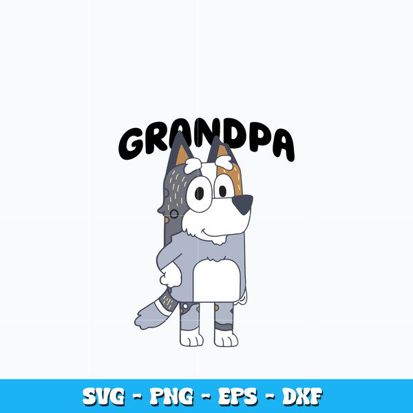 Bluey Grandpa svg