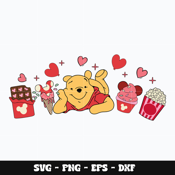 Winnie the Pooh Valentine Svg