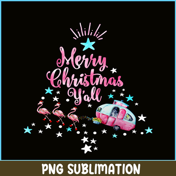CAMP07112375-Merry Christmas Y'all PNG Watercolor Crane Rickshaw PNG Camper Christmas Tree PNG.png