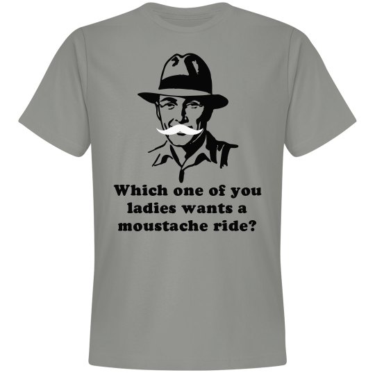 Moustache Ride - Unisex Premium T-Shirt  FunnyShirts.jpg