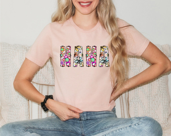 NANA Shirt, Grandma Shirt, Mother's Day Gift, Gift for Nana, Floral Nana T-shirt, Grandparent Shirt, Pregnancy Announcement Shirt, Nana Gift.jpg