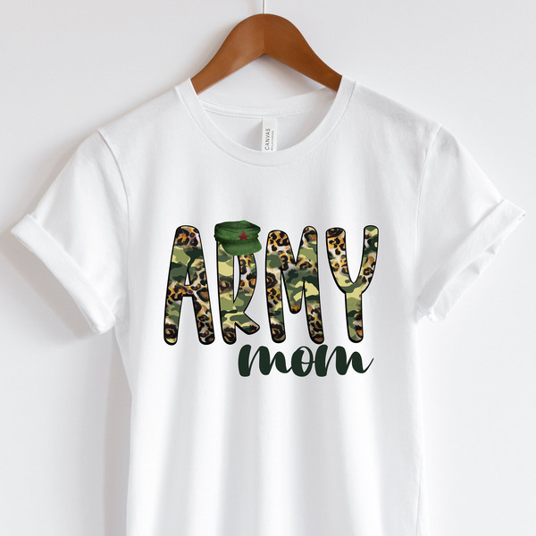 Army Mom Shirt, Mother Tshirt, Military T Shirt, Camouflage Pattern T-Shirt, Army Family Tees, Army Wife Shirt, Gift Tshirt For Military Mom.jpg