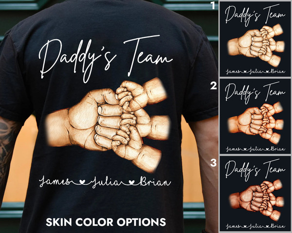 Personalized Daddy Shirt with Kids Names, Custom Dad Shirt, Father's Day Tshirt, Dad Birthday Gift, Fathers Day Gifts, Gift for Husband.jpg