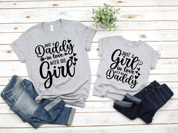 Just a Dad In Love With His Girl Daddy and me outfits daddy and daughter shirts father and daughter shirts 1st Fathers Day Shirt Gift.jpg
