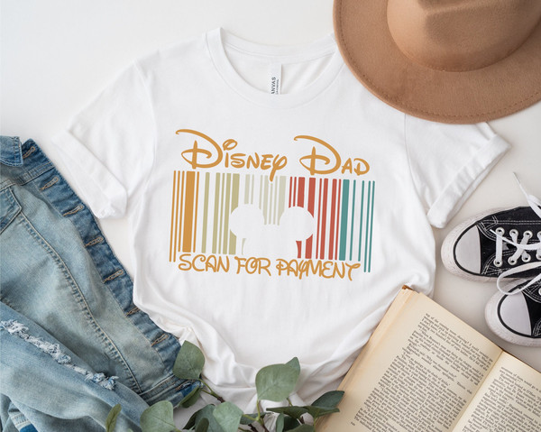 Disney Dad Scan For Payment, Funny Disney Dad Shirt, Gift Idea For Dad, Father's Day Gift, Dad Tees, Gift for Dad, Mickey Disney Shirt.jpg