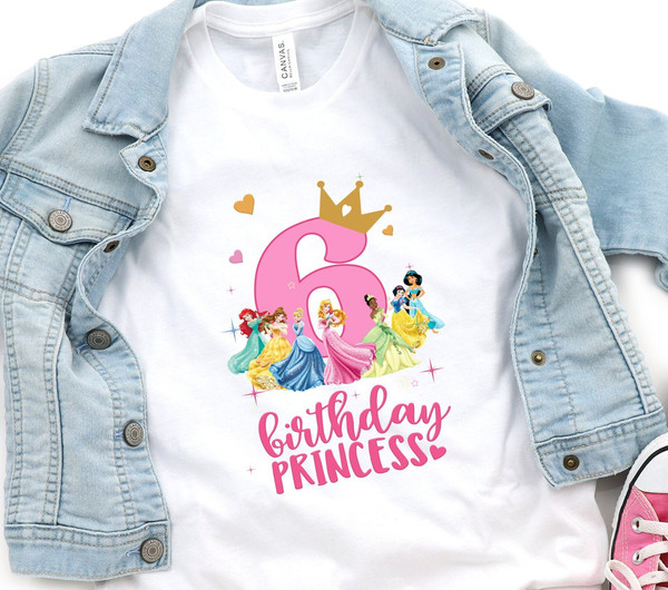 Disney princess birthday shirt, disney birthday shirt, girl birthday shirt, birthday shirt, disney shirt, 1st birthday, 6 th birthday shirt.jpg