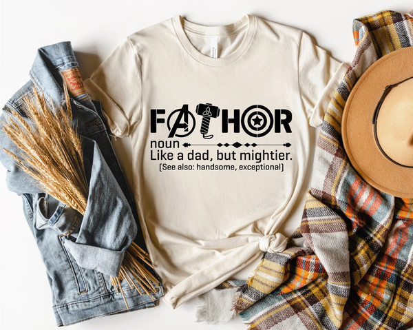 Father's Day Gift, Fathor Tshirt, Noun Like A Dad Shirt, Hero Father Shirt, Men's Shirt, Dad Gifts From Daughter, Avengers Tee Shirt.jpg