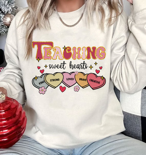 Teaching Sweethearts Png, Valentine Day Png, Custom Teacher Valentine Png, Retro Valentine Png, Teacher Valentine Png, Valentine Shirt 3.jpg