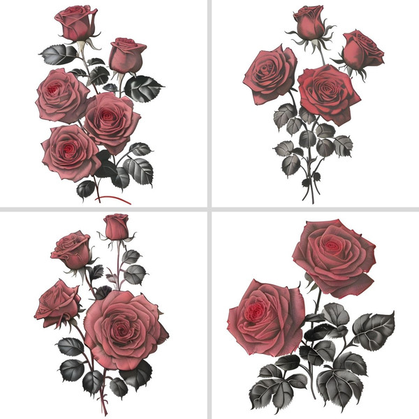 Vintage Red Rose Clipart 2.jpg