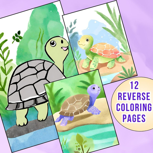 Tortoise Reverse Coloring Pages 1.jpg