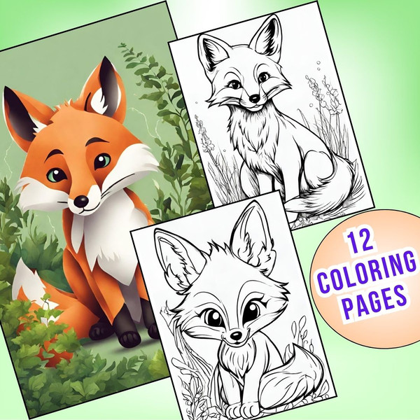 Cute Fox Coloring Pages 1.jpg