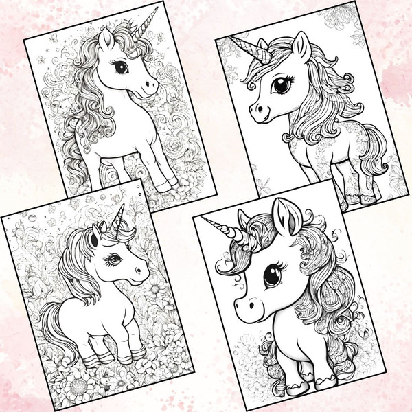 Cute Baby Unicorn Coloring Pages 4.jpg
