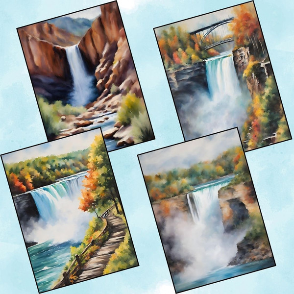 Waterfall Landscape Reverse Coloring Pages 2.jpg