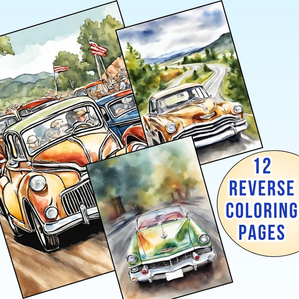 Vintage Cars Reverse Coloring Pages 1.jpg