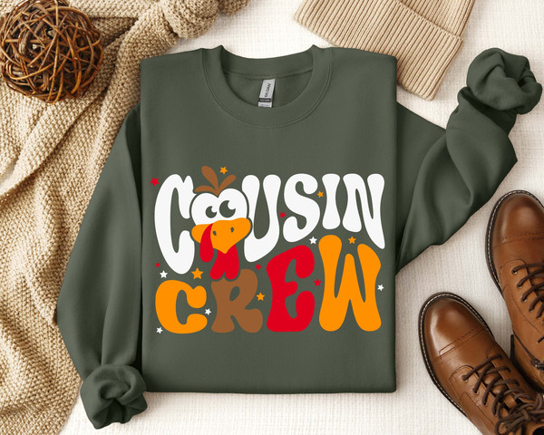 Cousin Crew Thanksgiving Sweatshirt, Gobble Gobble Sweatshirt, Family Thanksgiving Shirt, Thanksgiving cousin shirt, Cousin Crew Shirts.jpg