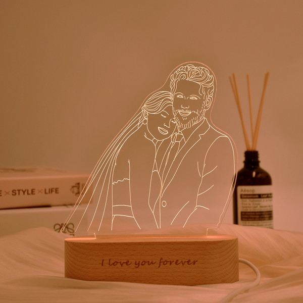 Photo Engraving Personalized 3D Photo Lamp, Wedding Gift, Newlywed Gift, Couple Lamp, Bridal Gift, Gifts for Couples, Mr and Mrs Gift.jpg