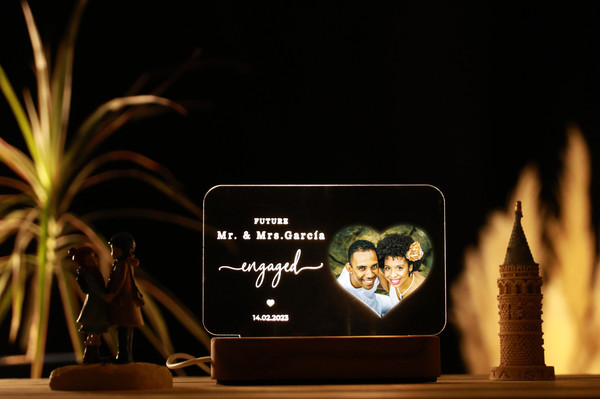 Personalized Name & Photo Night Light for  Mr. and Mrs. - Engagement Keepsake - Romantic Gift for Engaged Couple - Anniversary Wedding Gifts.jpg