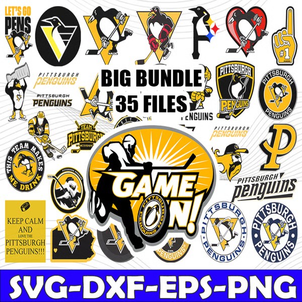 Bundle 35 Files Pittsburgh Penguins Hockey Team Svg, Pittsburgh Penguins Svg, NHL Svg, NHL Svg, Png, Dxf, Eps, Instant D.jpg