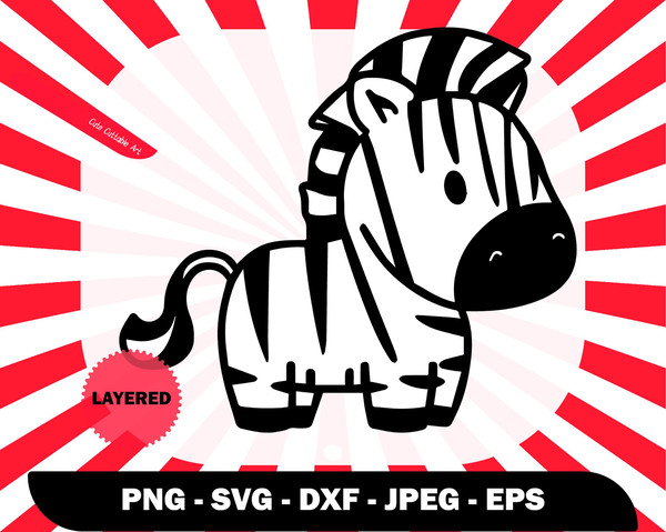 Cute Baby Zebra SVG, Zebra Outline Cut File, Cricut Silhouette, Zoo Animal Svg,  Digital Stamp, Baby Wall Decor, Kids Laser Cut Svg - 00035.jpg