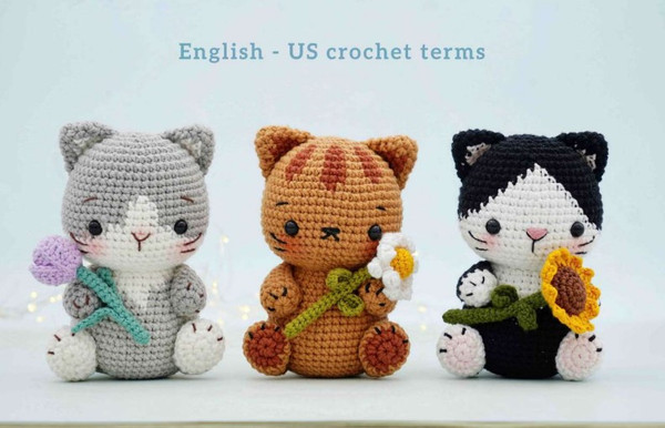 3 Kittens  Amigurumi PDF Pattern toys patterns.jpg
