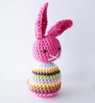 Pink  Easter Bunny Amigurumi Crochet Patterns, Crochet Pattern.jpg