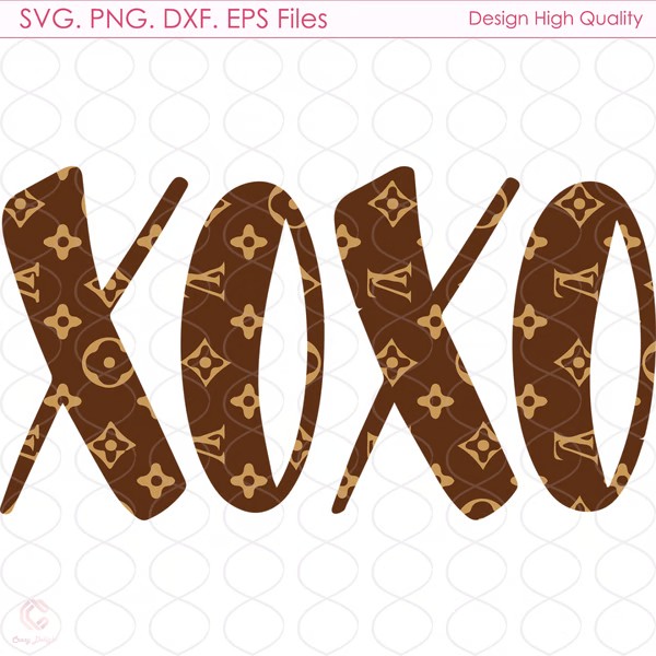LV Brown Xoxo Logo Svg, XOXO Logo Svg, Brown Logo Svg, LV Logo Svg.jpg