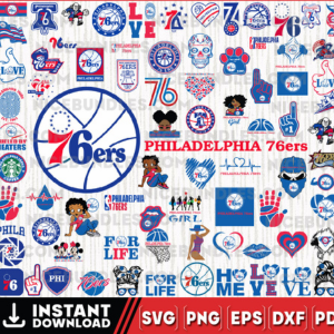 Philadelphia 76ers Team Bundles Svg,Philadelphia 76ers svg, NBA Teams Svg, NBA Svg, Png, Dxf, Eps, Instant Download.png