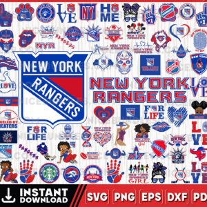 New York Rangers Team Bundles Svg, New York Rangers Svg, NHL Svg, NHL Svg, Png, Dxf, Eps, Instant Download.png