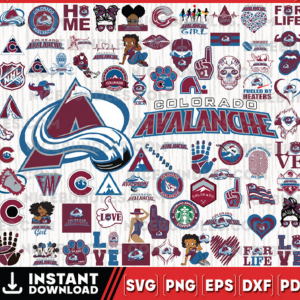 Colorado Avalanche Team Bundles Svg, Colorado Avalanche Svg, NHL Svg, NHL Svg, Png, Dxf, Eps, Instant Download.png