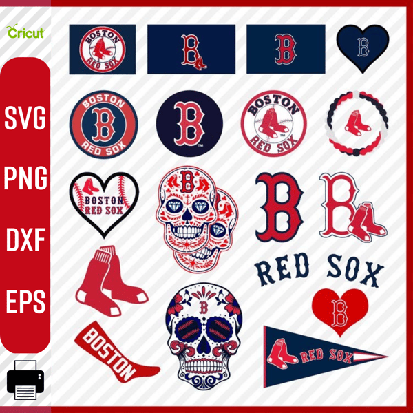 Layered Boston Red Sox, Boston Red Sox svg, Boston Red Sox logo, Boston Red Sox clipart, Boston Red Sox cricut  .png