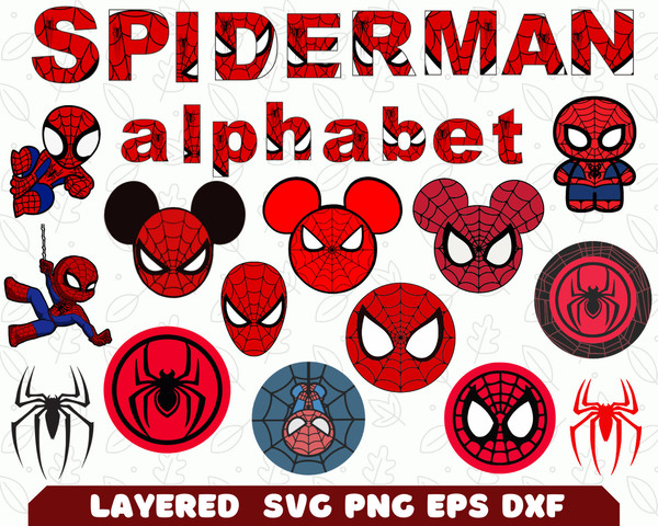 Big SVG Bundle, Digital Download, Spiderman svg, Spiderman png, Spiderman dxf, Spiderman clipart, Spiderman cricut  .jpeg