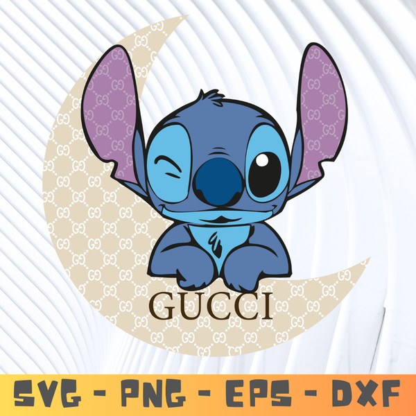 Logo gucci stitch disney Brand Svg, Fashion Brand Svg, stitch gucci logo Silhouette Svg File Cut Digital Download  .png