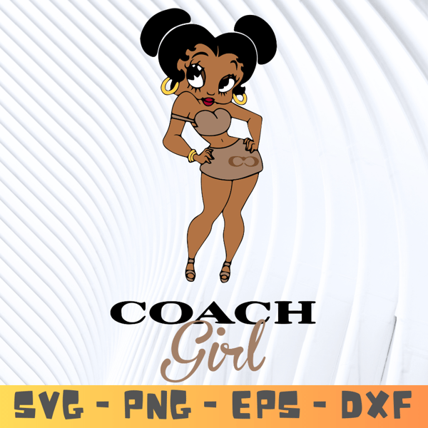 Coach girl Svg, Fashion Brand Svg,Famous Brand Svg, Silhouette Svg Files, Layered Files, Coach PNG.png