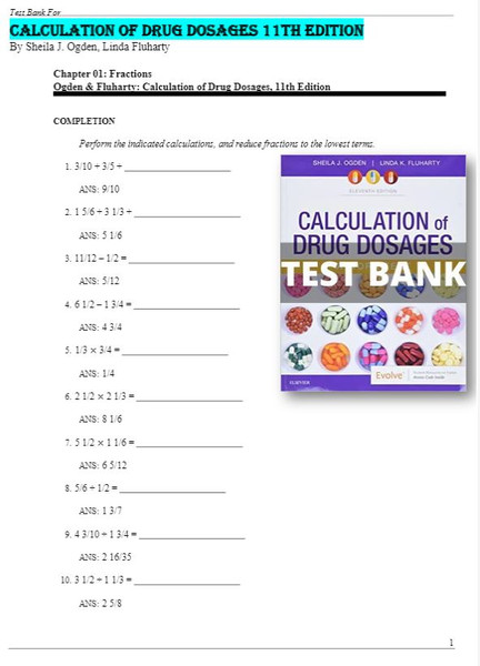 Latest 2023 Calculation of Drug Dosages 11th Edition by Sheila J. Ogden Test Bank  All Chapters Included (4).JPG