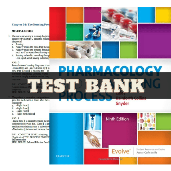 Latest 2023 Pharmacology and the Nursing Process 9th Edition by Linda Lane Lilley Test Bank  All Chapters Included (1).png