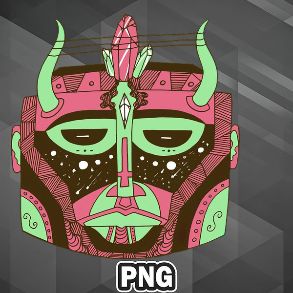 FRI1107231313733-African PNG Pink Mint African Mask No 8 PNG For Sublimation Print.jpg