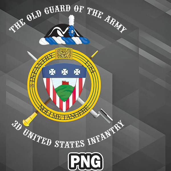 VT060723073948-Army PNG 3d US Infantry Regiment The Old Guard unofficial crest PNG For Sublimation Print.jpg