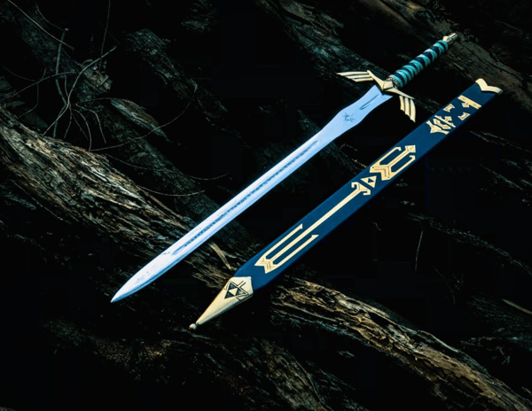 Custom hand forged stainless steel THE LEGEND of ZELDA hand made sword full tang master sword with Scabbard costume Armor best gift for him (3).PNG