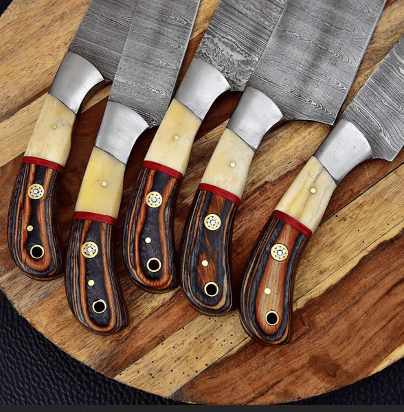 Handmade Damascus Chef set of 8pcs With Leather Cover,Personalised Gift,Kitchen knives set,Anniversary Gift,Birthday Gif (2).PNG