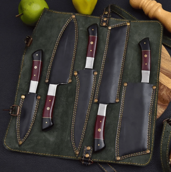 Custom Hand Forged Personalized CHEF KNIFE SET, Kitchen Knife Set Gift for Him (3).PNG