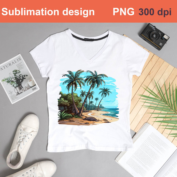 subl. Paradise Beach sublimationTropical coast with palm trees 2.jpg