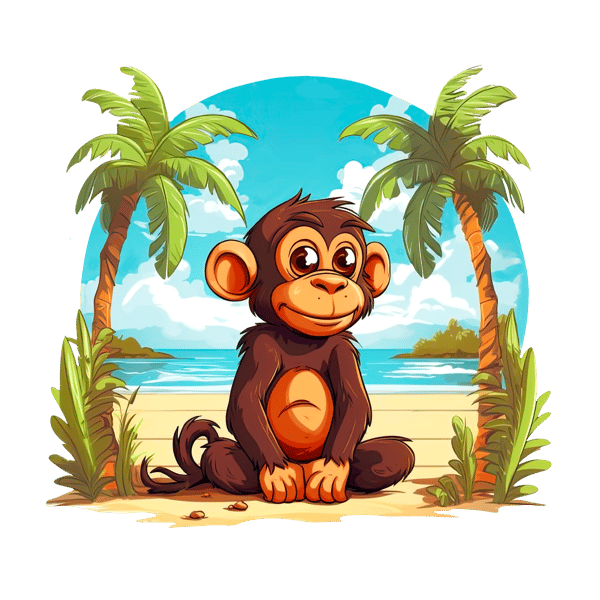 Monkey on vacation sublimation 2.png