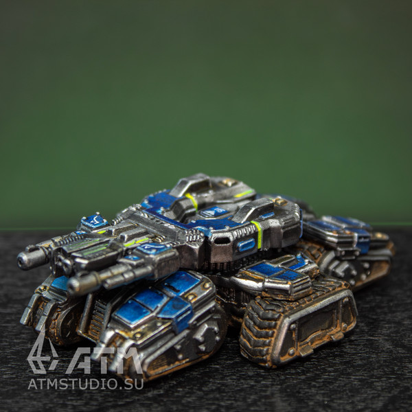StarCraft Siedge Tank closed blue collector's edition painted metal figure Kr (1).jpg