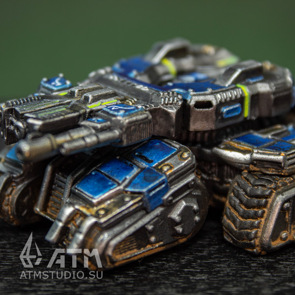 StarCraft Siedge Tank closed blue collector's edition painted metal figure Kr (9).jpg