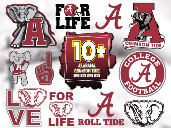 10 Files Alabama Crimson Tide Football Bundle Svg, Alabama Logo Svg.png