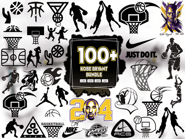 100 Files Kobe Bryant Bundle, Sport Svg, Kobe Bryant Svg.png